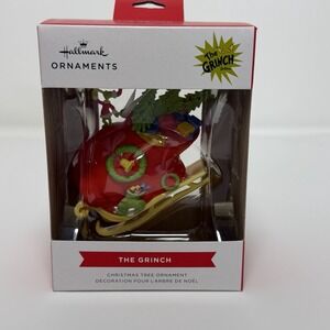 2025 Hallmark Dr. Seuss Grinch on Sleigh Christmas Ornament NEW in BOX